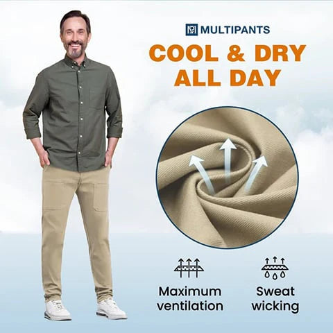 MultiPocket Stretch Cargo Trousers — Tapered Fit