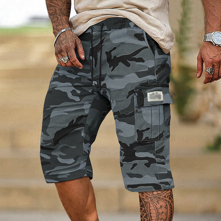 Camo Cargo Shorts — Multi-Pocket, Adjustable Waist